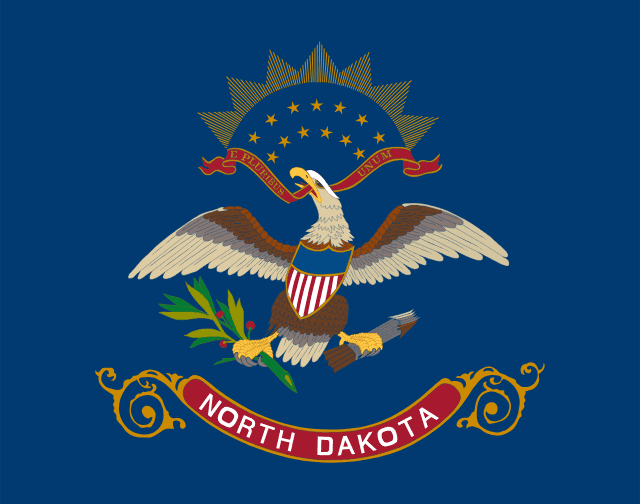 North Dakota, USA flag