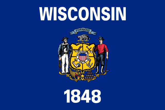 Wisconsin, USA flag