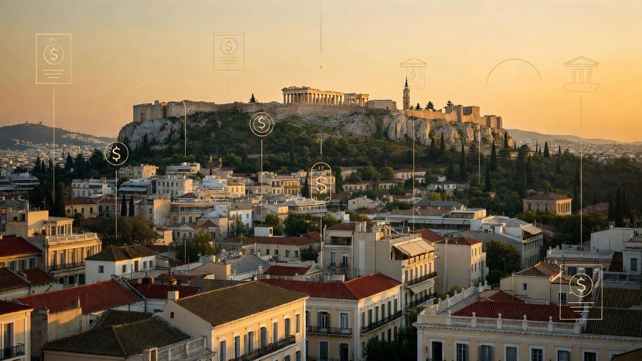 Athens Acropolis with Parthenon representing Greece golden visa real estate investment
