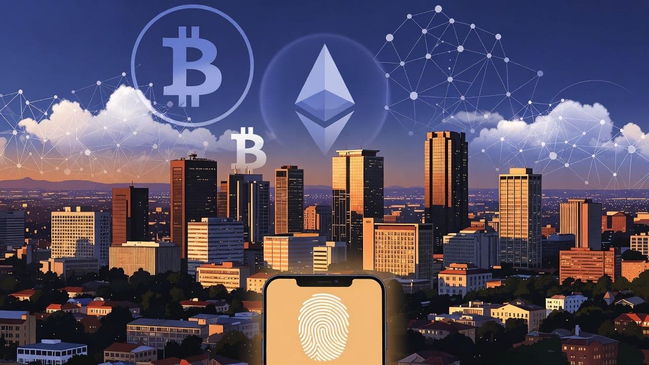 Nairobi skyline with digital currency symbols representing Kenya's new crypto tax and exchange registration requirements
