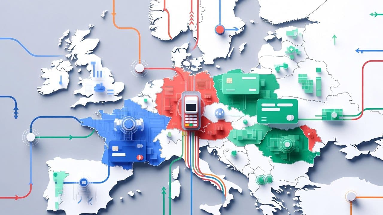 European fintech licensing concept showing EMI authorization across multiple jurisdictions