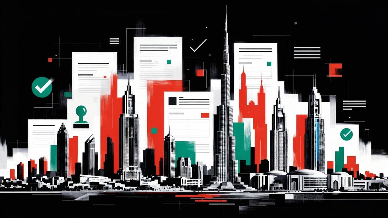 Dubai skyline with business district representing UAE corporate tax compliance landscape